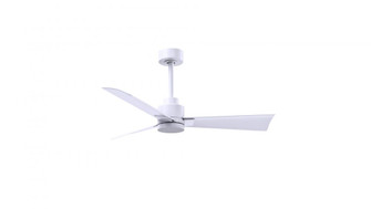 Alessandra - 42'' Three Blade Transitional Ceiling Fan - Matte White Finish - Matte White Blades (230|AK-MWH-MWH-42)