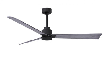Alessandra 3-blade transitional ceiling fan in matte black finish with barnwood blades. Optimized (230|AK-BK-BW-56)