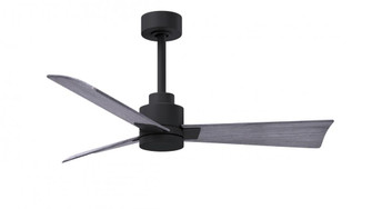 Alessandra 3-blade transitional ceiling fan in matte black finish with barnwood blades. Optimized fo (230|AK-BK-BW-42)