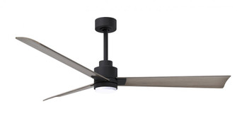 Alessandra 3-blade transitional ceiling fan in matte black finish with gray ash blades. Optimized fo (230|AKLK-BK-GA-56)