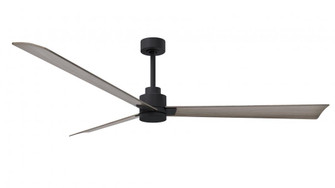 Alessandra 3-blade transitional ceiling fan in matte black finish with gray ash blades. Optimized (230|AK-BK-GA-72)