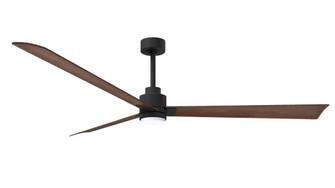 Alessandra 3-blade transitional ceiling fan in matte black finish with walnut blades. Optimized for (230|AKLK-BK-WN-72)