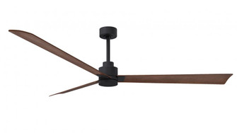 Alessandra - 72'' Three Blade Transitional Ceiling Fan - Matte Black Finish - Walnut Tone Blades (230|AK-BK-WN-72)