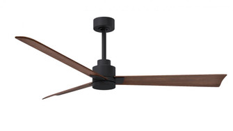 Alessandra 3-blade transitional ceiling fan in matte black finish with walnut blades. Optimized for (230|AK-BK-WN-56)