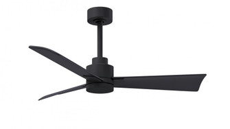 Alessandra 3-blade transitional ceiling fan in matte black finish with matte black blades. Optimized (230|AK-BK-BK-42)