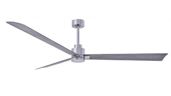 Alessandra-72'' Three Blade Transitional Ceiling Fan-Brushed Nickel Finish-Barn Wood Tone Blades (230|AK-BN-BW-72)