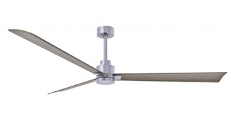 Alessandra-72'' Three Blade Transitional Ceiling Fan-Brushed Nickel Finish-Gray Ash Tone Blades (230|AK-BN-GA-72)