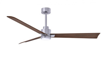 Alessandra 3-blade transitional ceiling fan in brushed nickel finish with walnut blades. Optimized (230|AKLK-BN-WN-56)
