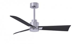 Alessandra 3-blade transitional ceiling fan in brushed nickel finish with matte black blades. Opti (230|AK-BN-BK-42)