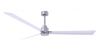Alessandra - 72'' Three Blade Transitional Ceiling Fan - Brushed Nickel Finish - Matte White Blad (230|AK-BN-MWH-72)