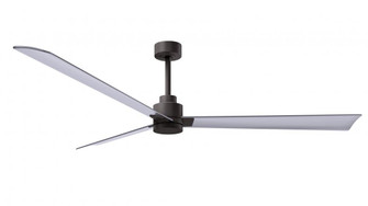 Alessandra 3-blade transitional ceiling fan in textured bronze finish with brushed nickel blades. (230|AK-TB-BN-72)