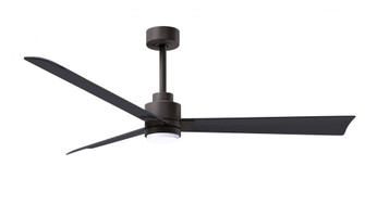 Alessandra 3-blade transitional ceiling fan in textured bronze finish with matte black blades. Opt (230|AKLK-TB-BK-56)