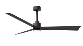 Alessandra-56'' Three Blade Transitional Ceiling Fan-5CCT Integrated LED-Textured Bronze Finish (230|AKLK-TB-BK-56)