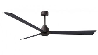 Alessandra - 72'' Three Blade Transitional Ceiling Fan - Textured Bronze Finish - Matte Black Bla (230|AK-TB-BK-72)