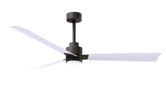 Alessandra-56'' Three Blade Transitional Ceiling Fan-5CCT Integrated LED-Textured Bronze Finish (230|AKLK-TB-MWH-56)
