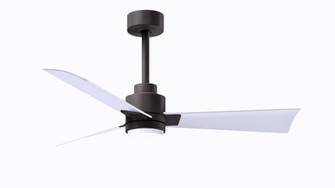 Alessandra-42'' Three Blade Transitional Ceiling Fan-5CCT Integrated LED-Textured Bronze Finish (230|AKLK-TB-MWH-42)