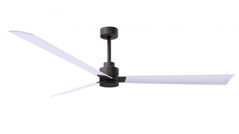 Alessandra - 72'' Three Blade Transitional Ceiling Fan - Textured Bronze Finish - Matte White Bla (230|AK-TB-MWH-72)