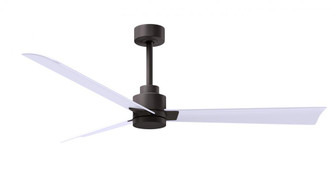 Alessandra - 56'' Three Blade Transitional Ceiling Fan - Textured Bronze Finish - Matte White Bla (230|AK-TB-MWH-56)