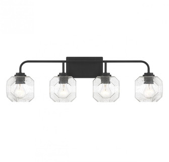 Baldwin 4-Light Bathroom Vanity Light in Matte Black (641|V6-L8-4399-4-BK)