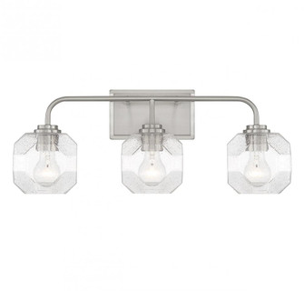 Baldwin 3-Light Bathroom Vanity Light in Satin Nickel (641|V6-L8-4399-3-SN)