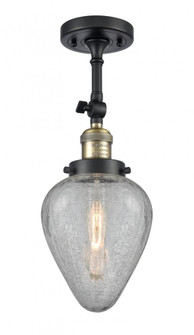 Geneseo - 1 Light - 7 inch - Black Antique Brass - Adjustable Semi-Flush Mount (3442|201F-BAB-G165-LED)