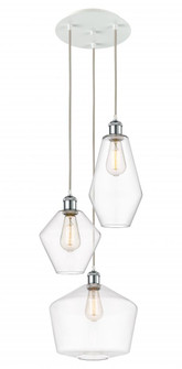 Cindyrella - 3 Light - 17 inch - White Polished Chrome - Cord hung - Multi Pendant (3442|113B-3P-WPC-G652-MU)