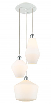Cindyrella - 3 Light - 17 inch - White Polished Chrome - Cord hung - Multi Pendant (3442|113B-3P-WPC-G651-MU)