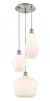 Cindyrella - 3 Light - 17 inch - Brushed Satin Nickel - Cord hung - Multi Pendant (3442|113B-3P-SN-G651-MU)