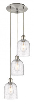 Bella - 3 Light - 12 inch - Brushed Satin Nickel - Cord hung - Multi Pendant (3442|113B-3P-SN-G558-6SDY)