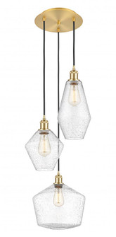 Cindyrella - 3 Light - 17 inch - Satin Gold - Cord hung - Multi Pendant (3442|113B-3P-SG-G654-MU)