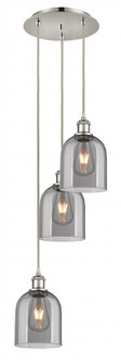 Bella - 3 Light - 12 inch - Polished Nickel - Cord hung - Multi Pendant (3442|113B-3P-PN-G558-6SM)