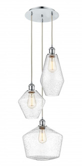 Cindyrella - 3 Light - 17 inch - Polished Chrome - Cord hung - Multi Pendant (3442|113B-3P-PC-G654-MU)