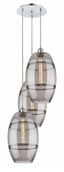 Vaz - 3 Light - 17 inch - Polished Chrome - Cord hung - Multi Pendant (3442|113B-3P-PC-G557-10SM)