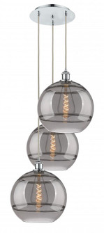 Rochester - 3 Light - 19 inch - Polished Chrome - Cord hung - Multi Pendant (3442|113B-3P-PC-G556-12SM)