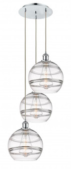 Rochester - 3 Light - 17 inch - Polished Chrome - Cord hung - Multi Pendant (3442|113B-3P-PC-G556-10CL)