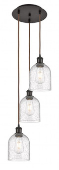 Bella - 3 Light - 12 inch - Oil Rubbed Bronze - Cord hung - Multi Pendant (3442|113B-3P-OB-G558-6SDY)