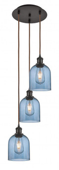Bella - 3 Light - 12 inch - Oil Rubbed Bronze - Cord hung - Multi Pendant (3442|113B-3P-OB-G558-6BL)