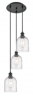 Bella - 3 Light - 12 inch - Matte Black - Cord hung - Multi Pendant (3442|113B-3P-BK-G558-6SDY)