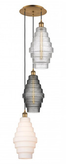 Cascade - 3 Light - 15 inch - Brushed Brass - Cord hung - Multi Pendant (3442|113B-3P-BB-G670-MU)