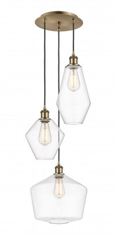 Cindyrella - 3 Light - 17 inch - Antique Brass - Cord hung - Multi Pendant (3442|113B-3P-AB-G652-MU)