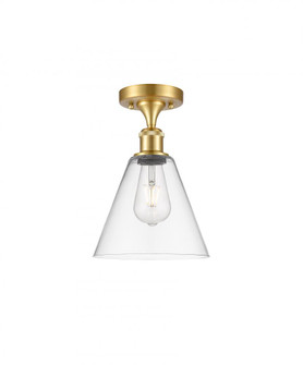 Berkshire - 1 Light - 8 inch - Satin Gold - Semi-Flush Mount (3442|516-1C-SG-GBC-82-LED)