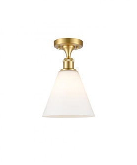 Berkshire - 1 Light - 8 inch - Satin Gold - Semi-Flush Mount (3442|516-1C-SG-GBC-81)