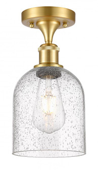 Bella - 1 Light - 6 inch - Satin Gold - Semi-Flush Mount (3442|516-1C-SG-G558-6SDY)