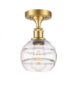 Rochester - 1 Light - 6 inch - Satin Gold - Semi-Flush Mount (3442|516-1C-SG-G556-6CL)