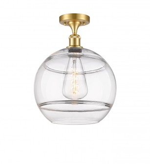 Rochester - 1 Light - 12 inch - Satin Gold - Semi-Flush Mount (3442|516-1C-SG-G556-12CL)