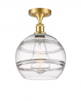 Rochester - 1 Light - 10 inch - Satin Gold - Semi-Flush Mount (3442|516-1C-SG-G556-10CL)