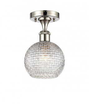 Athens - 1 Light - 6 inch - Polished Nickel - Semi-Flush Mount (3442|516-1C-PN-G122C-6CL)