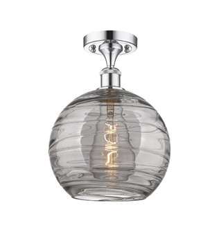 Athens Deco Swirl - 1 Light - 10 inch - Polished Chrome - Semi-Flush Mount (3442|516-1C-PC-G1213-10SM)