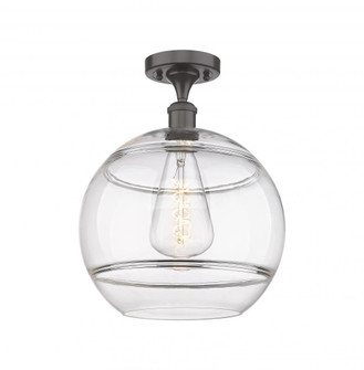 Rochester - 1 Light - 12 inch - Oil Rubbed Bronze - Semi-Flush Mount (3442|516-1C-OB-G556-12CL)