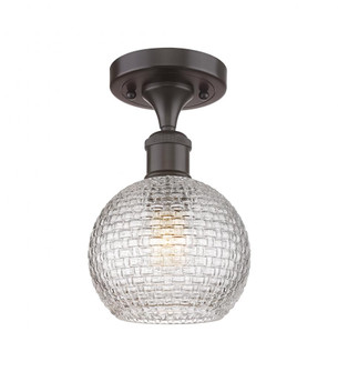 Athens - 1 Light - 6 inch - Oil Rubbed Bronze - Semi-Flush Mount (3442|516-1C-OB-G122C-6CL)